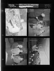 College radio; Man talking on stage; New officers being sworn in (4 Negatives), April 14-15, 1958 [Sleeve 42, Folder d, Box 14]